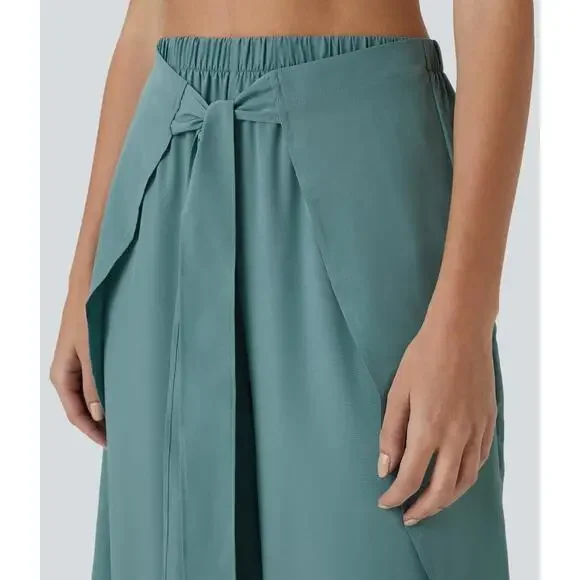 NWT Halara Breezeful™ High Waisted Tie Palazzo Flowy Wide Leg Pants Size Large - Picture 2 of 10